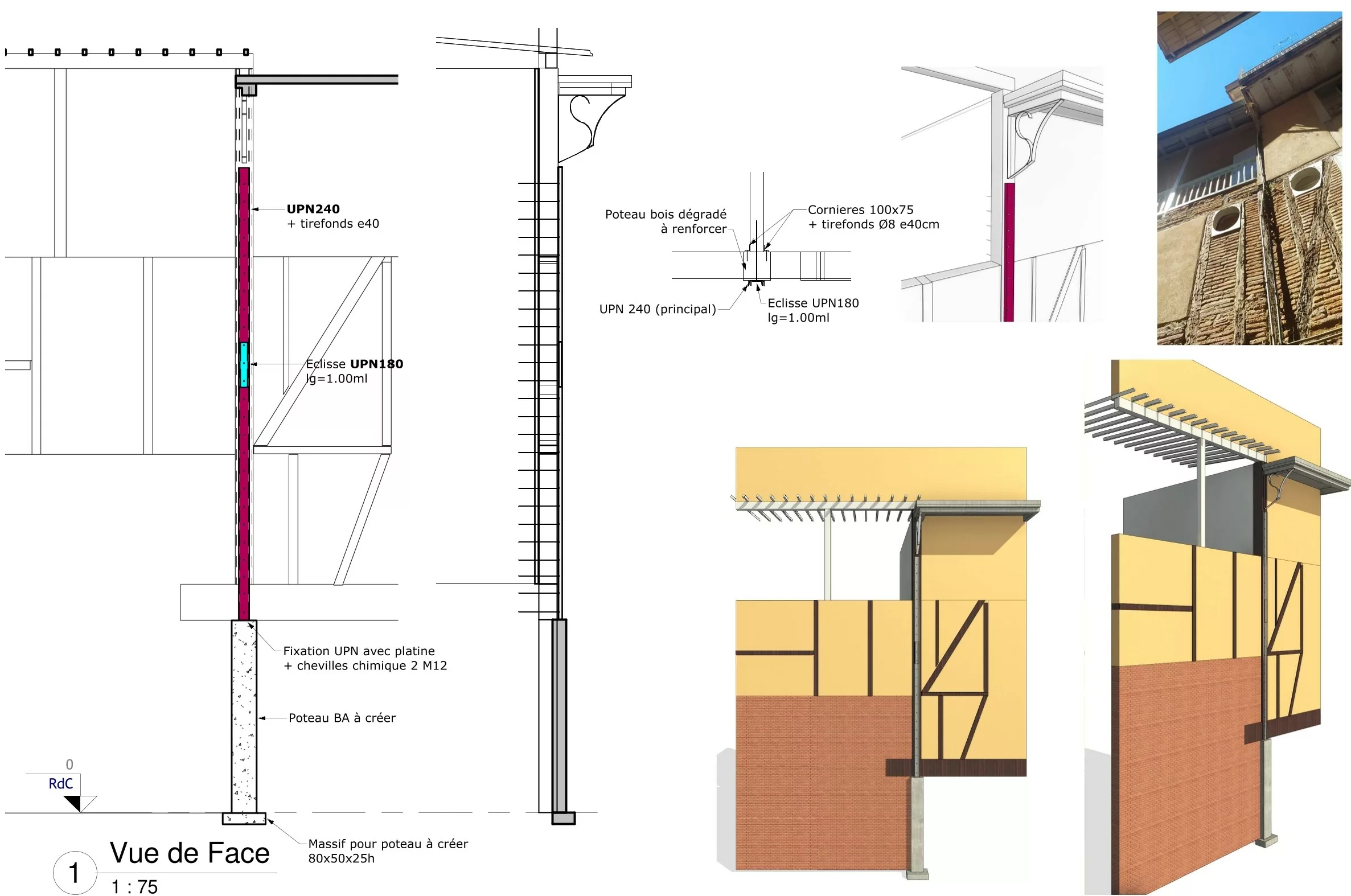 Renforcement structure en façade