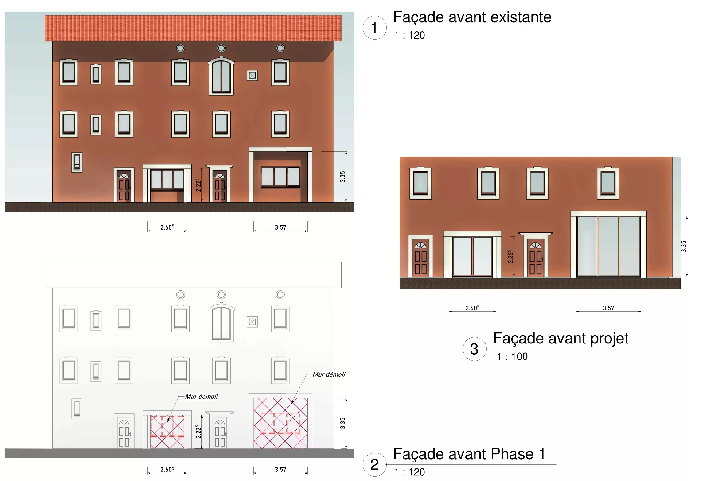 Rénovation et modification façade