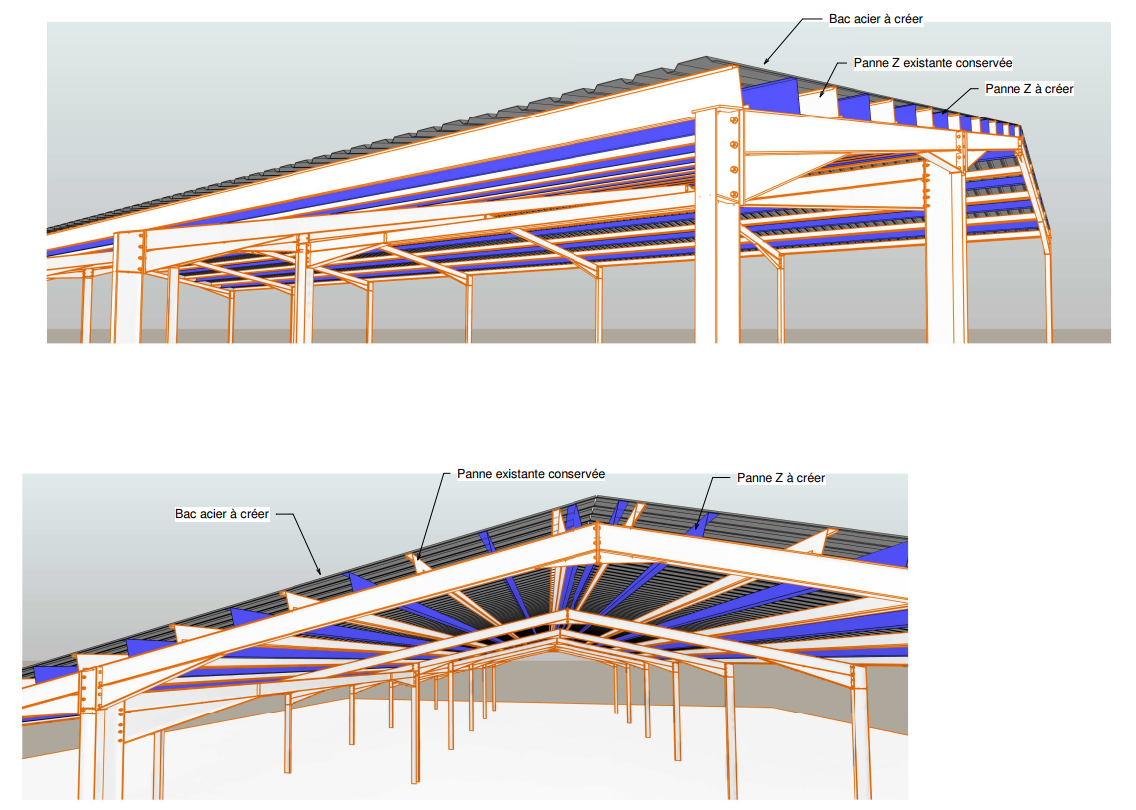 renforcement d'un hangar