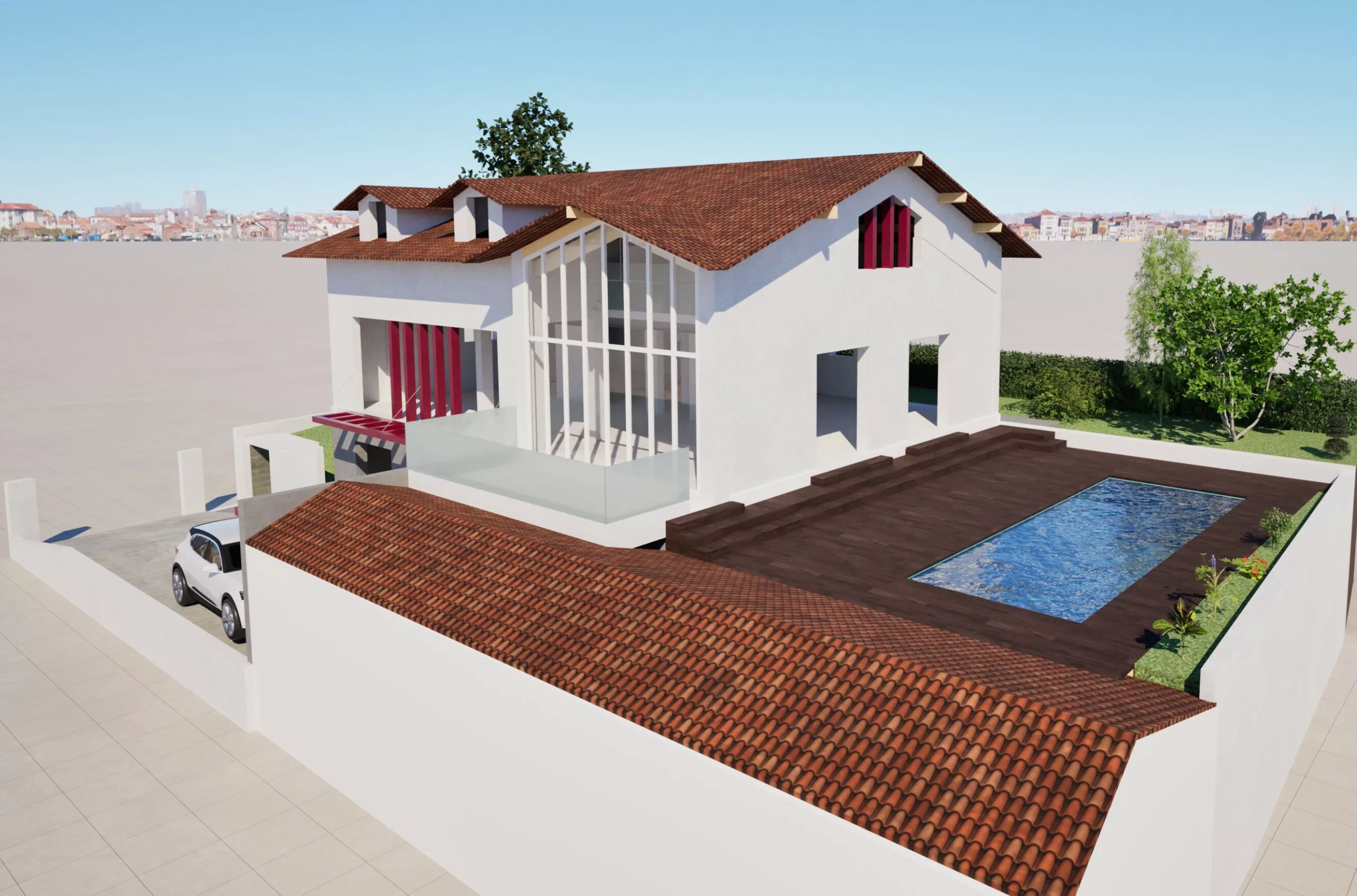 Rénovation et surélévation villa à Biarritz