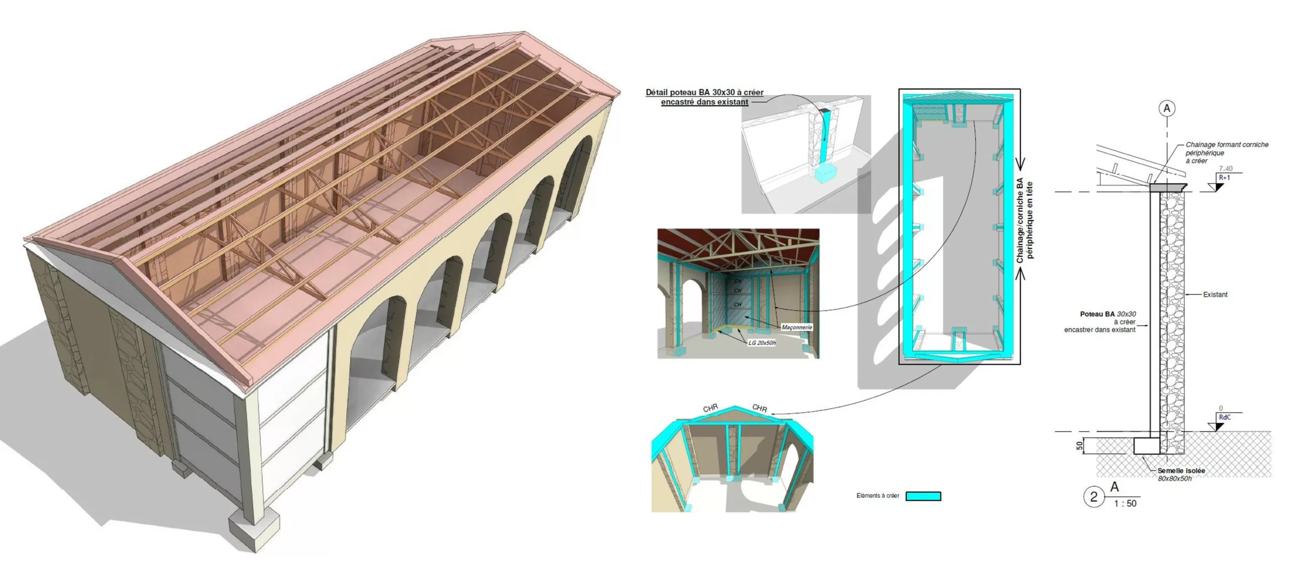 Renforcement d'une grange